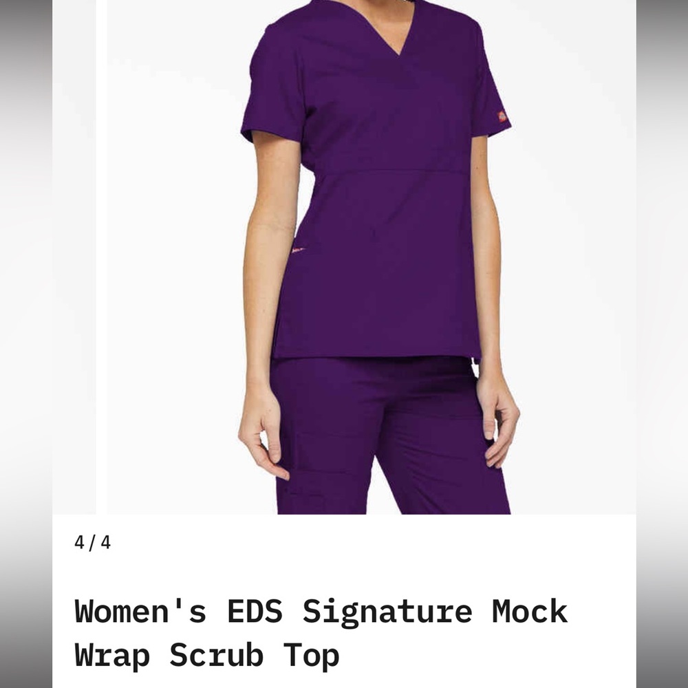 Women’s Dickies Mock Wrap Scrub Top